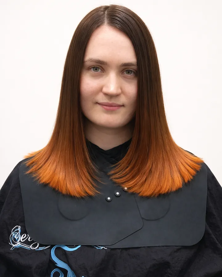 Copper ombre color at SB SPACE, Los Angeles