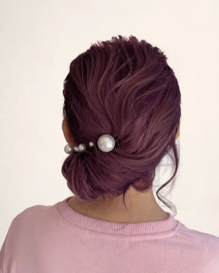 Evening updo at SB SPACE, Los Angeles